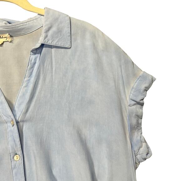 Jane and Delancy Baby Doll Tiered Button V-Neck Top Tunic Size Large - Picture 3 of 5